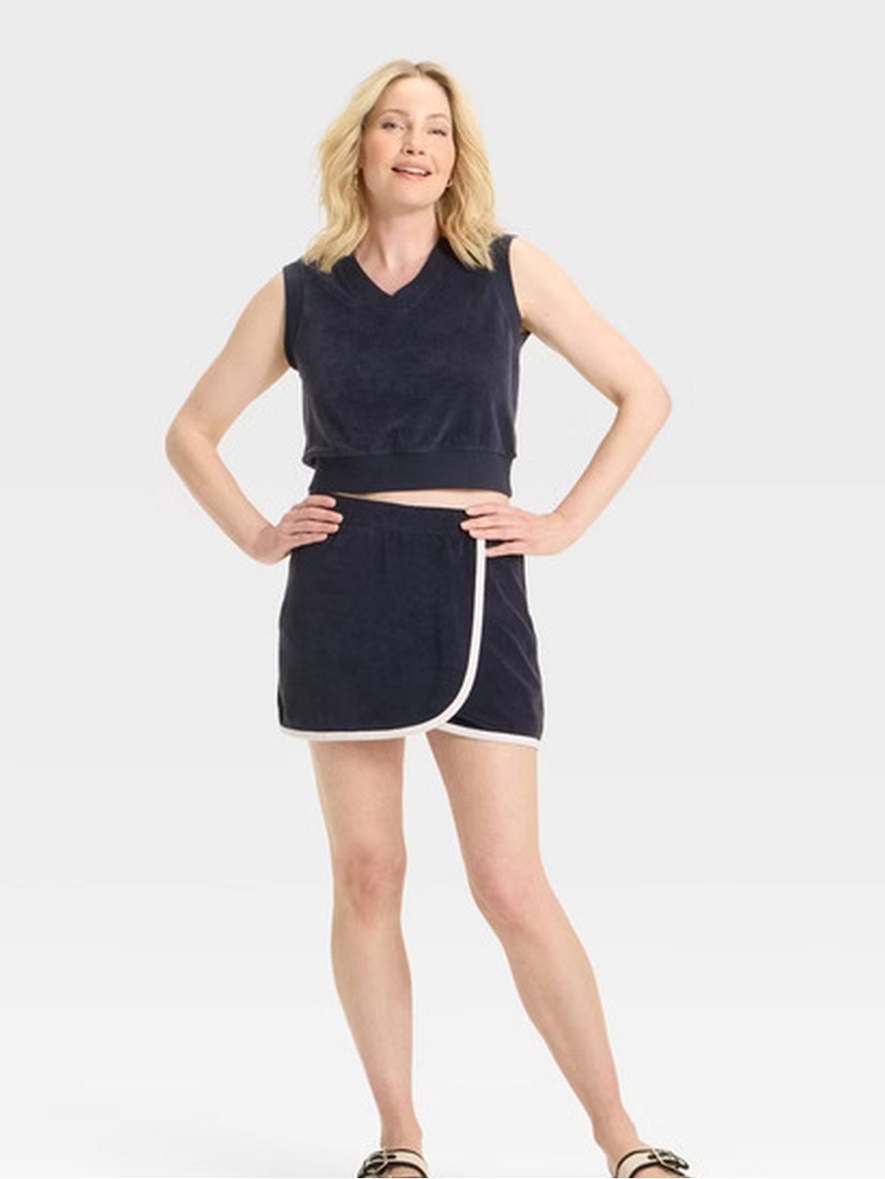 Universal Thread Navy Terry Two-Piece Set
